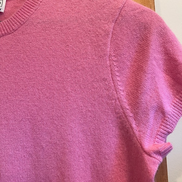 Vintage Saks Fifth Avenue SZ M Bubble Gum Pink 100% Cashmere T Shirt Sweater! - Picture 3 of 12